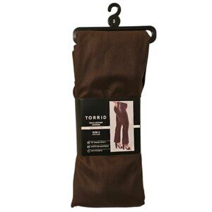 Brown Torrid Women's Full Length Signature Waist Faux Leather Slim Boot Leggings